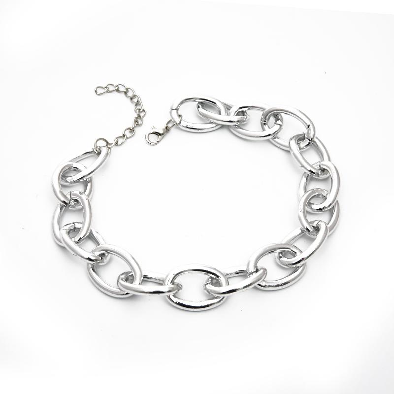 Chain On The Neck Thick Massive Chunky Choker Grunge Girl Chokers Goth Jewelry Kpop Aesthetic Decorations For Women Accessories
