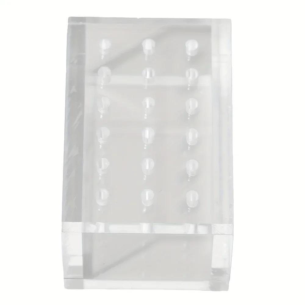 1PC 18-hole Nail Polishing Head Storage Box, Sorting and Organizing Nail Tools, Suitable for Nail Salons and Home Use