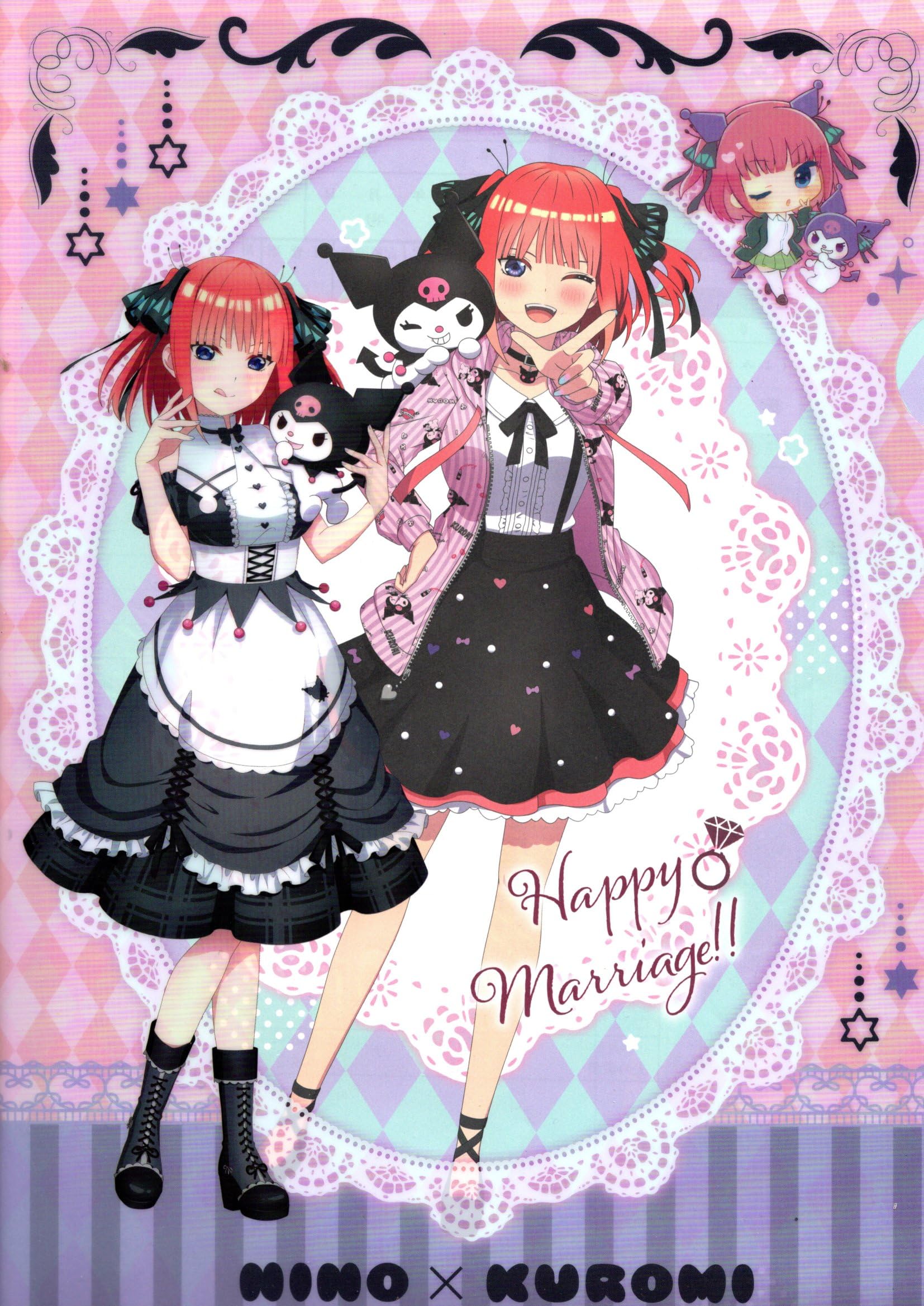 

Канцелярская папка с карманом The Quintessential Quintuplets и персонажами Sanrio, с формой для регистрации брака, Нино