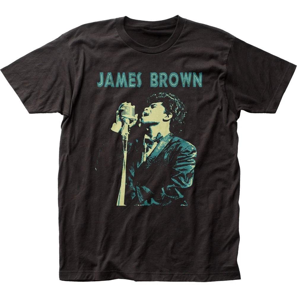James Brown Siging Mens T T-Shirt Music Classic Concert Soul Tee New Black L