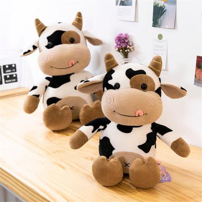 Soft Pillow 35CM Baby Soothing Doll Animals Doll Cow Stuffed Toy Cattle Plush Toy Stuffed Animals