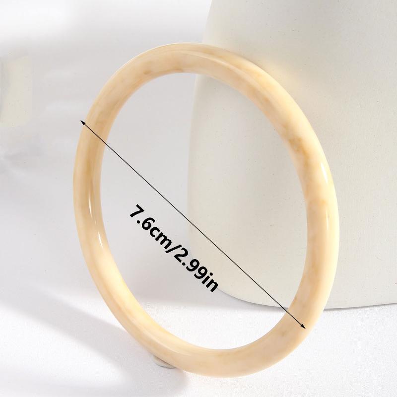 

Набор из 4 элегантных ретро-браслетов - Модный и простой дизайн, Женская бижутерия, Акрил, Без покрытия или инкрустации, Подходит для повседневной носки белый