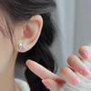 Beixi S925 Silver Butterfly Stud Earrings for Women - Lightweight Luxury Niche Design