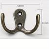 3sets Double Heads Hook Wall/Door Mounted Hanger W/screws Coat/Key/Bag/Towel/Hat/Mask Holder 53mm