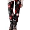 Dame Juleprint Slim Fit Elastiske Yoga Fritidsbukser