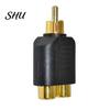 RCA Male To Double Female Socket AV Audio Video Signal Y Splitter Plug Adapter