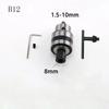 Wood Working Machine Milling Machine For Milling Machine Drill Chuck B12 Drill Chuck 1.5-10mm 33mm 4Pcs Set 5mm