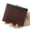 Men's Bifold Short Wallet able Minimalist Casual Multi Slot Purse Large Capacity Zipper Man Wallet with Coin Bag