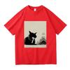 Huh Cat Meme TShirt Japanese Style Funny Cat Vintage Harajuku 100 Cotton Unisex Premium Short Sleeve Men And Women Tshirts