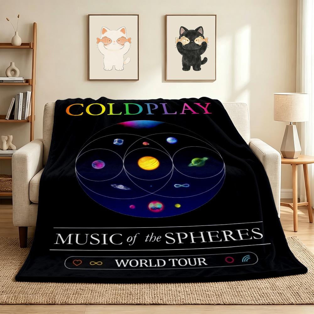 Coldplay Tour Flannel Blanket Throw Blanket Soft Warm Sofa Bed Camping Car home Decor Unique Christmas Gift C9302110