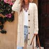 Women's Knitted Cardigan Loose, Large-sized, Laid-back Style Knitted Cardigan Sweater Coat