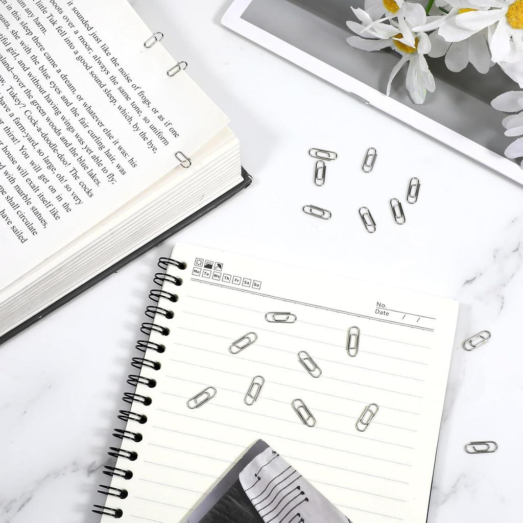 100PCS Metal Mini Paper Clips 0.6inch (15mm) Small Paperclips Super Cute Tiny Paperclips Finish Steel Tiny Paper Clips Journaling Decorative Small
