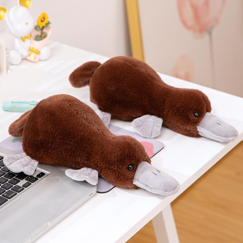 Kawaii Platypus Plush Toy Simulation Stuffed Animal Soft Pillow Cartoon Home Decor Kids Birthday Gift Prone Posture Doll