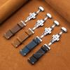 Bracelet for Seiko Vintage Leather Watch Band Stitching Cowhide Strap for Rolex Butterfly Buckle Straps 18mm 20mm 21mm 22mm 24mm