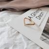 Korean-Japanese Style V-shaped Rose Gold Ring with Micro-inlaid Diamonds and Geometric Zirconium Titanium Steel Design.