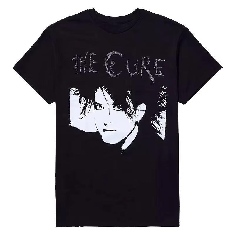 The Cure Behandling Band Icke-mainstream Rock Punk Tryck Oversize Ren Bomull Herr- och Dam Kortärmade T-shirts