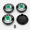 For Skoda 56mm/65mm Car Wheel Center Hub Caps Logo Rapid Kodiaq Fabia Karoq Laura Superb VRS Yeti Octavia Y1  Scala Tire Decoration
