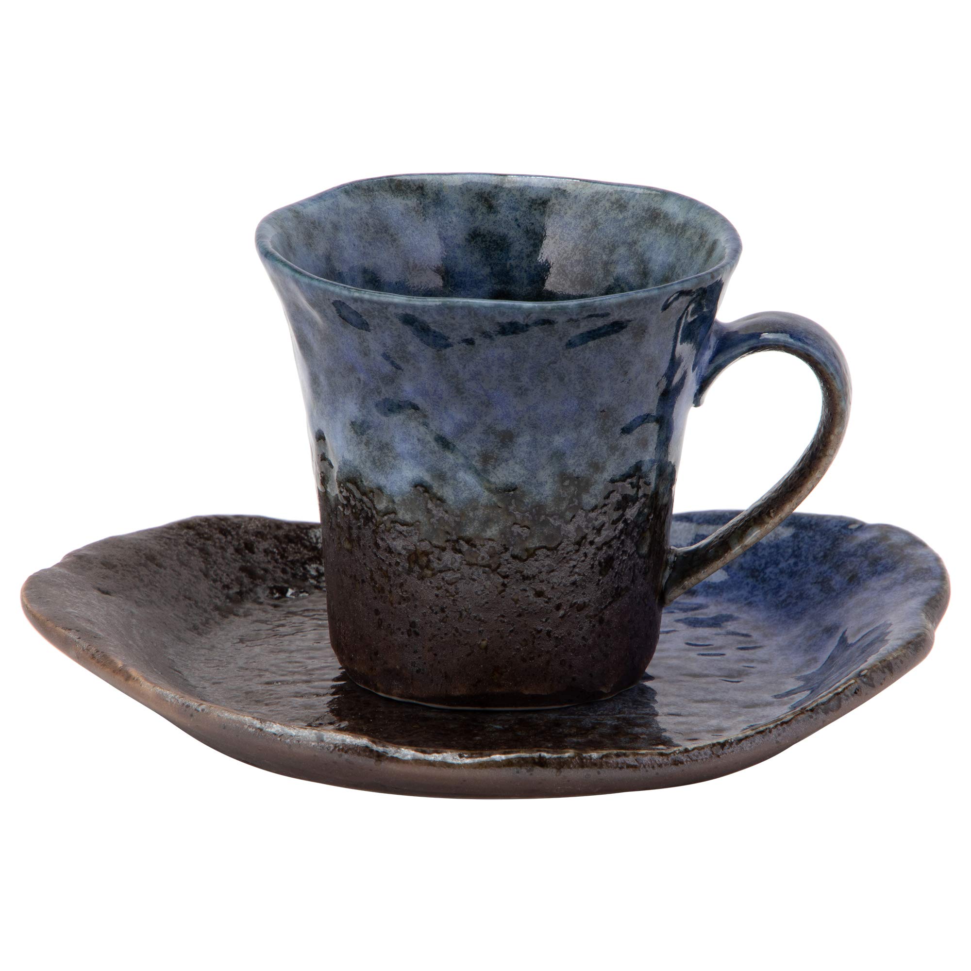 Mino ware cup and Forest Lake W30123 saucer, design,