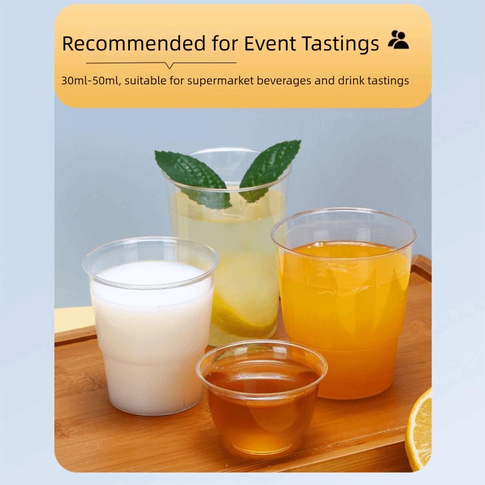 50pcs Plastic Disposable Dessert Cups Mini Size Reusable Muffin Cup  Decorating Tools