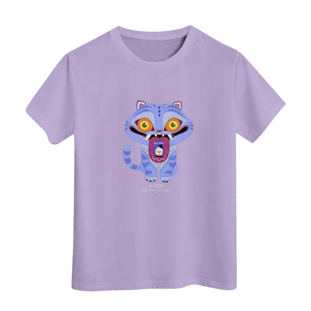 Men's Round Neck Printed Short-sleeved T-shirt Top