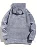 Men's Autumn/Winter Rabbit Ear Hooded Casual Sweatshirt Jacket