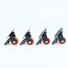 1.5 Inch Swivel Castor Wheels 2/4Pcs Shock Absorbent Rubber Brake for Trolley Indoor Furniture