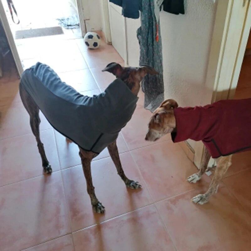 New Solid-Color Pet Dog Patchwork Warm High-Neck Dog Coat