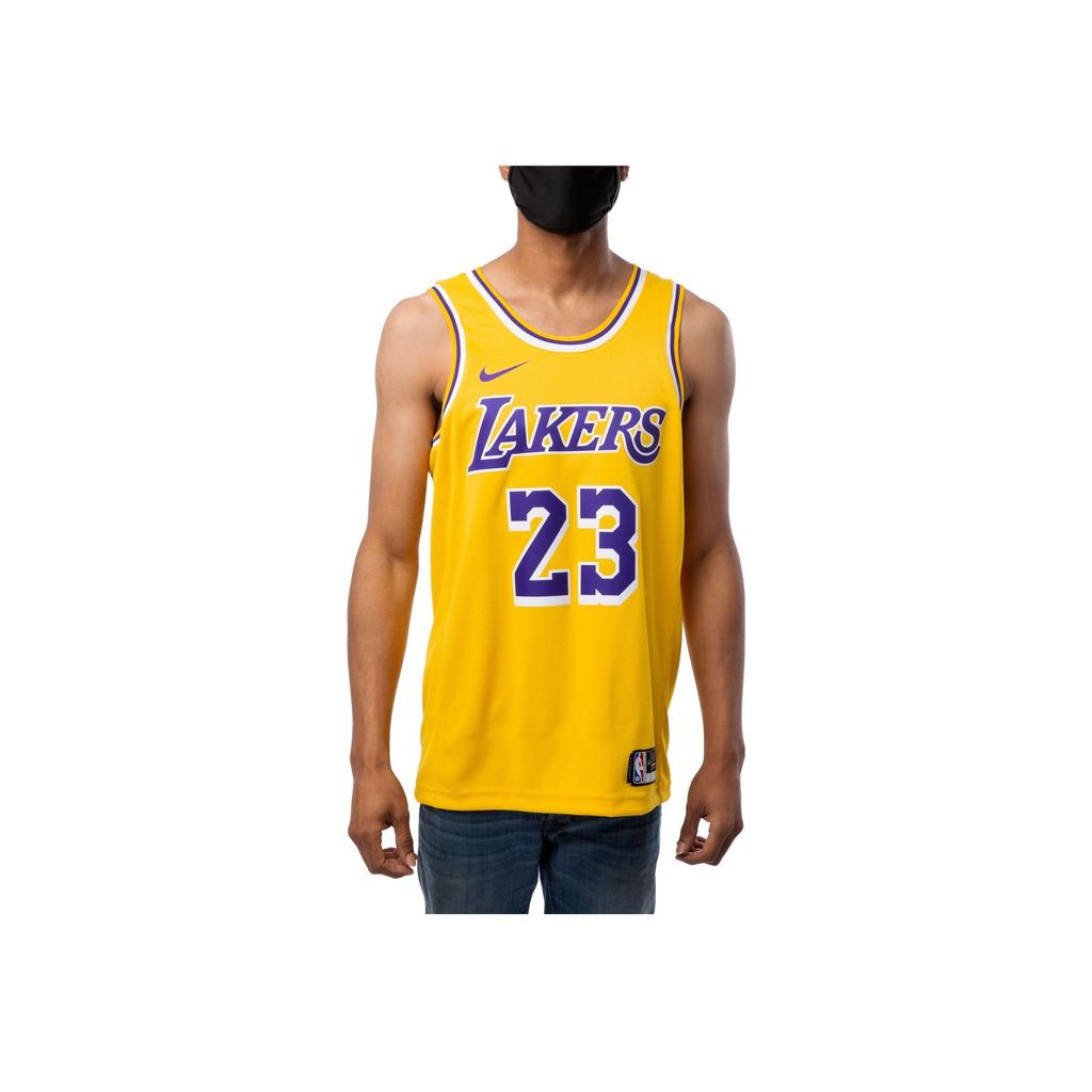 Nike LeBron James Icon Swingman Jersey Yellow Men Streetwear AA7099-741