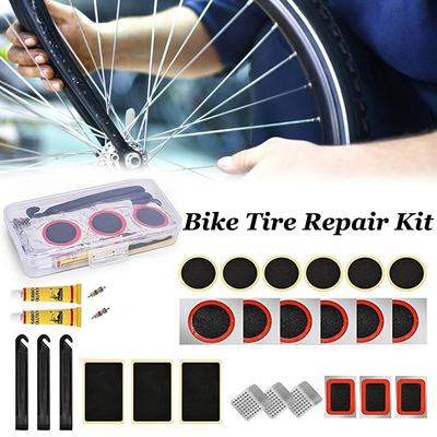 Vulkanisierende Flicken Fahrradreifen Reparaturset Motorrad Radfahren Metallraspel Schlauch Lochflicken MTB Rennrad Mountainbike