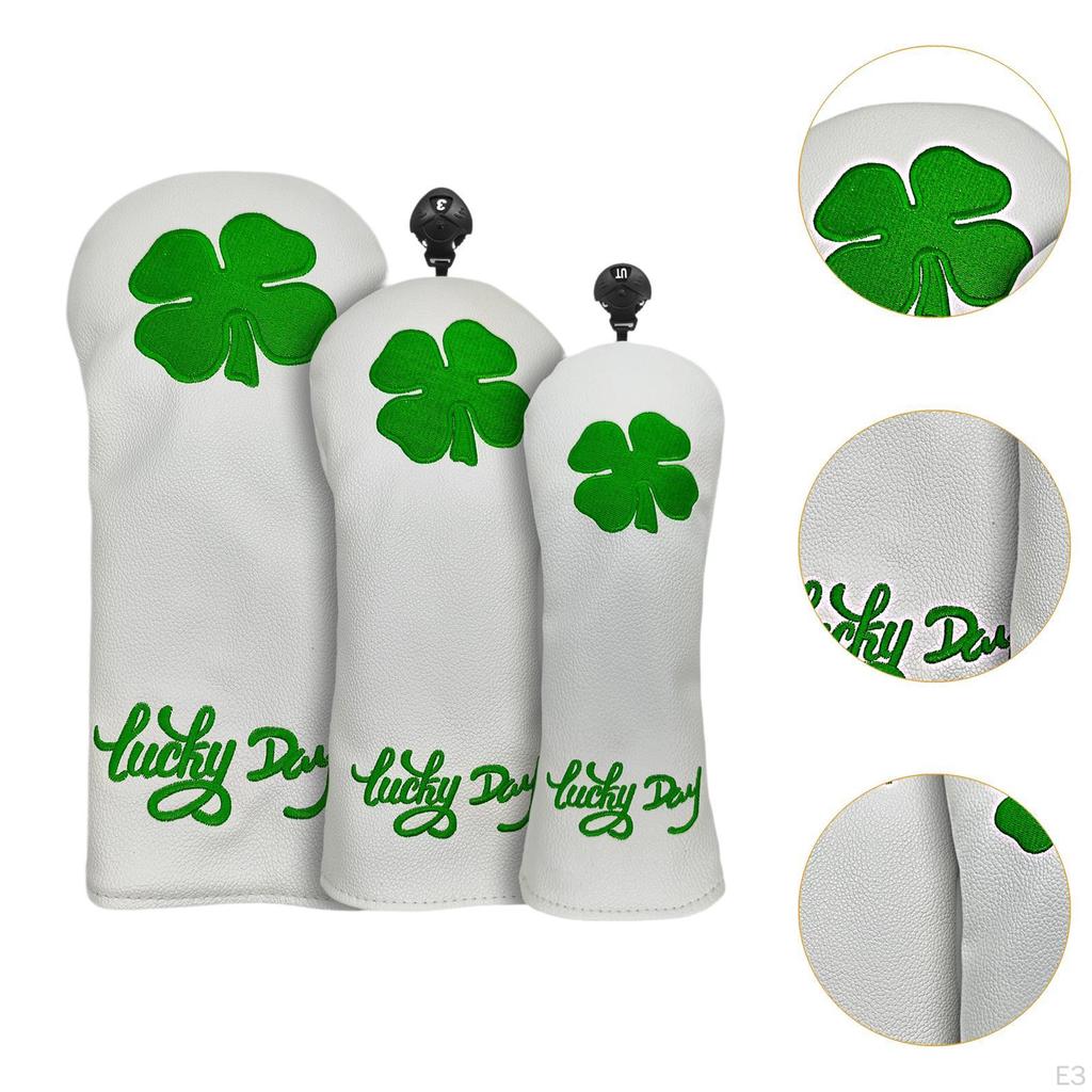 Golf Club Head Cover Accessories Training Supplies, Lightweight Portable Wear Resistant PU Leather
