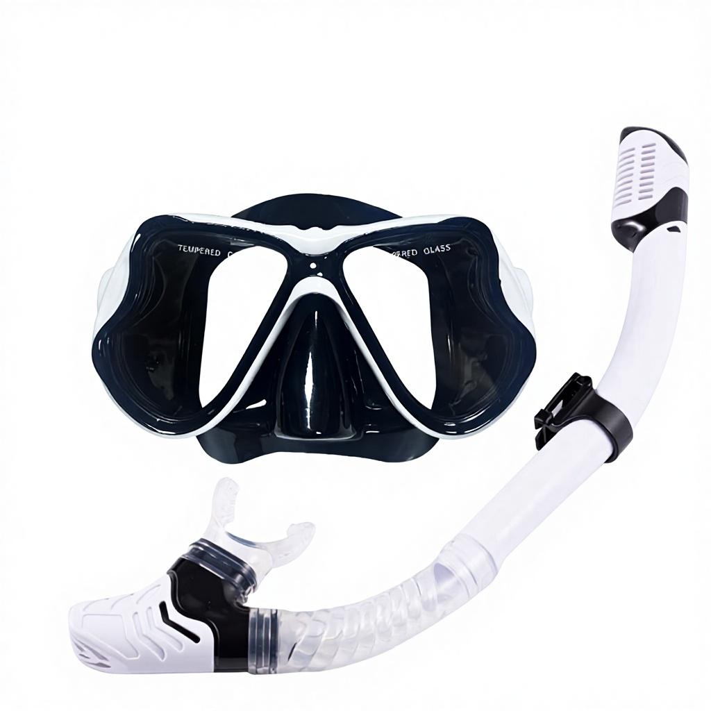 Factory Diving Equipment Set Waterproof Fully Dry Breathing Tube Swimming Myopia Mask Tempered Glass Diving Goggles