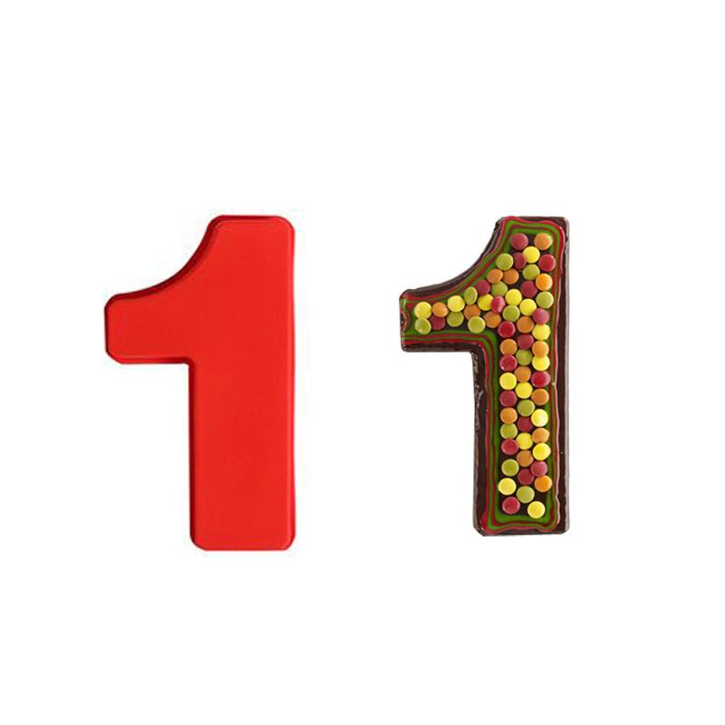 4-inch Cartoon Silicone Mold for Mousse, Chiffon Cakes & Desserts - Arabic Numbers