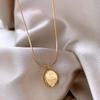 Exquisite Gold Bean Pendant Necklace for Women - Summer 2026 Trendy, Colorfast Clavicle Chain