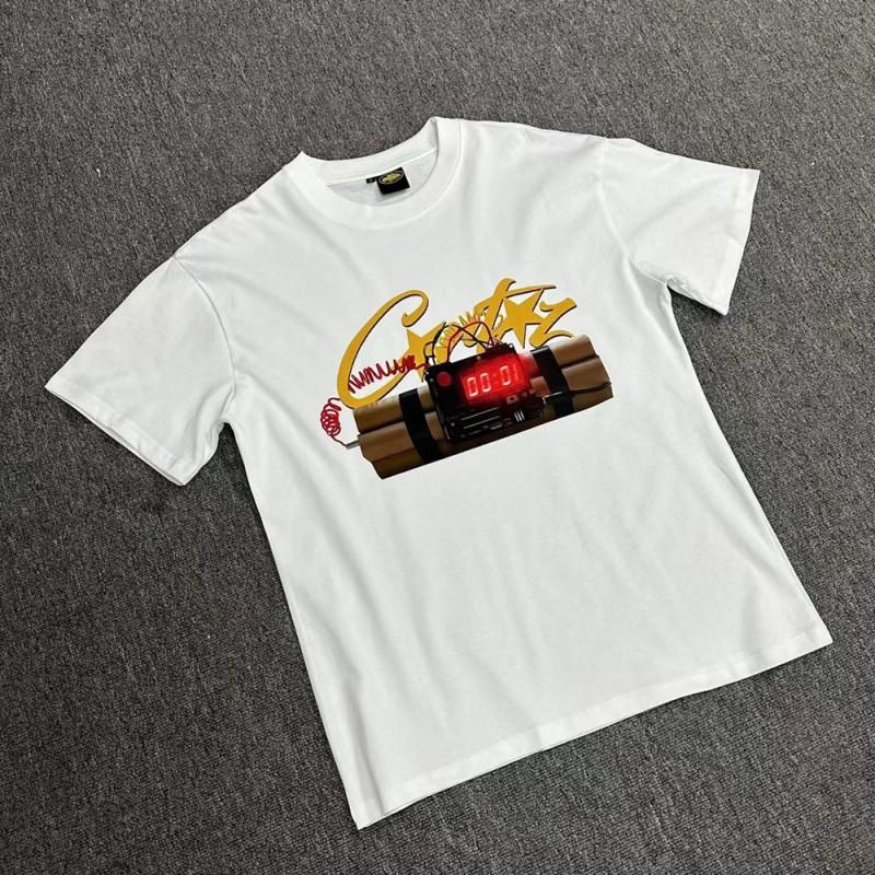 Unisex Streetwear Oversized Cotton Tee With Geometric Print Loose Fit Short Sleeve T-Shirt Men Women