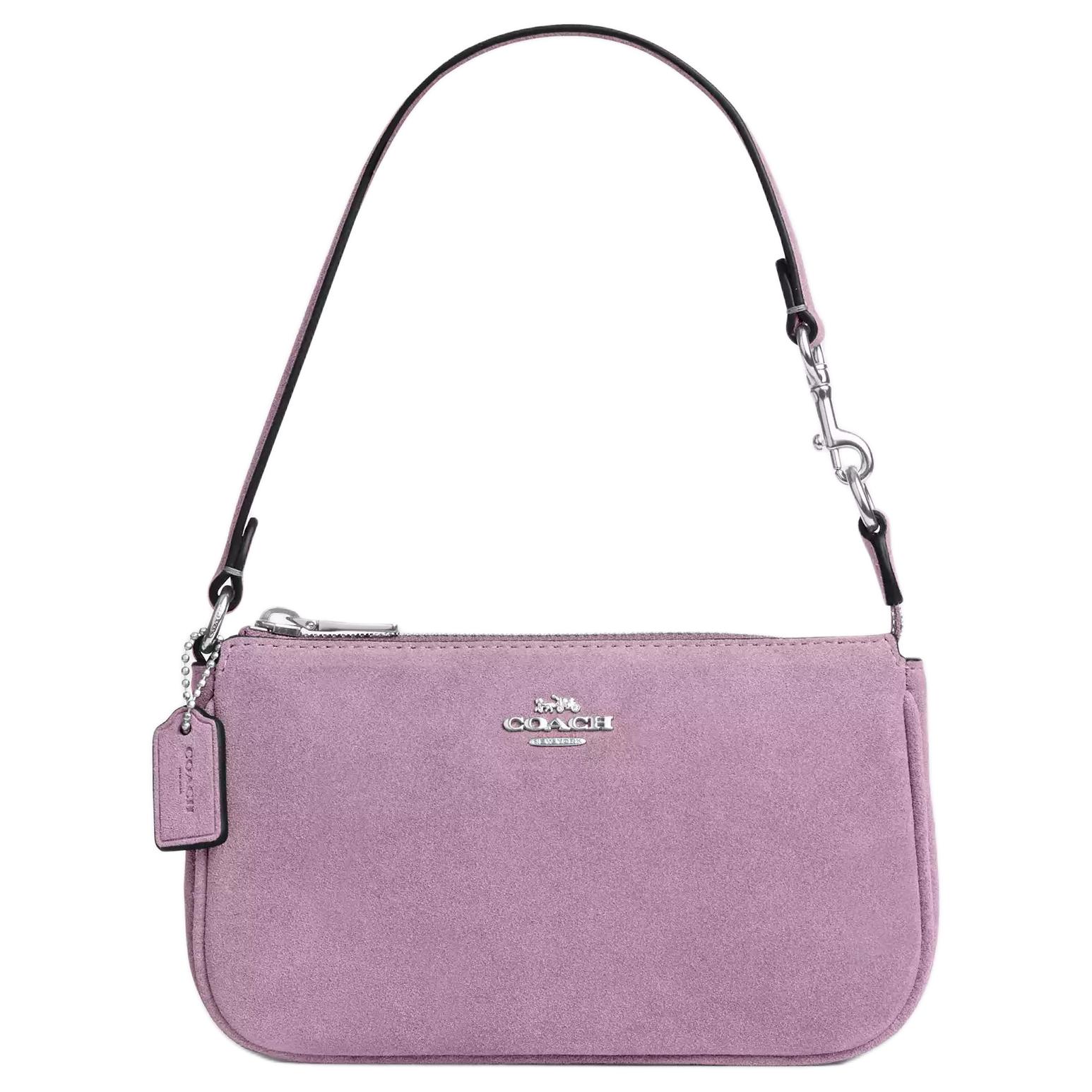 

Coach Nolita 19 Zip Closure Suede And Smooth Leather Shoulder Bag Small Women shoulder bag Purple CDN25-SVIZ Basic Set (Bag+Dust Bag)