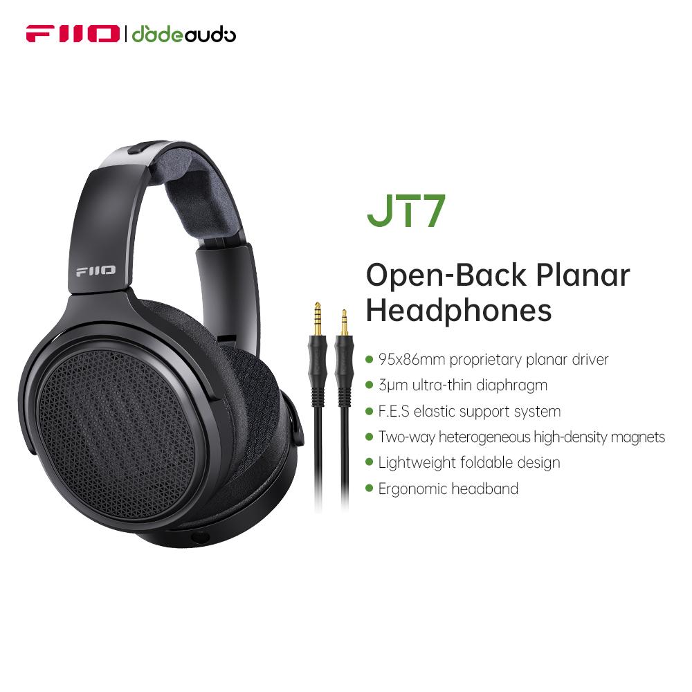 Căști Audiophile FiiO JT7 Over-Ear Magnetice Planare cu design Driver Planar 95x86mm, Bandă Reglabilă, Cablu 4.4mm/3.5mm