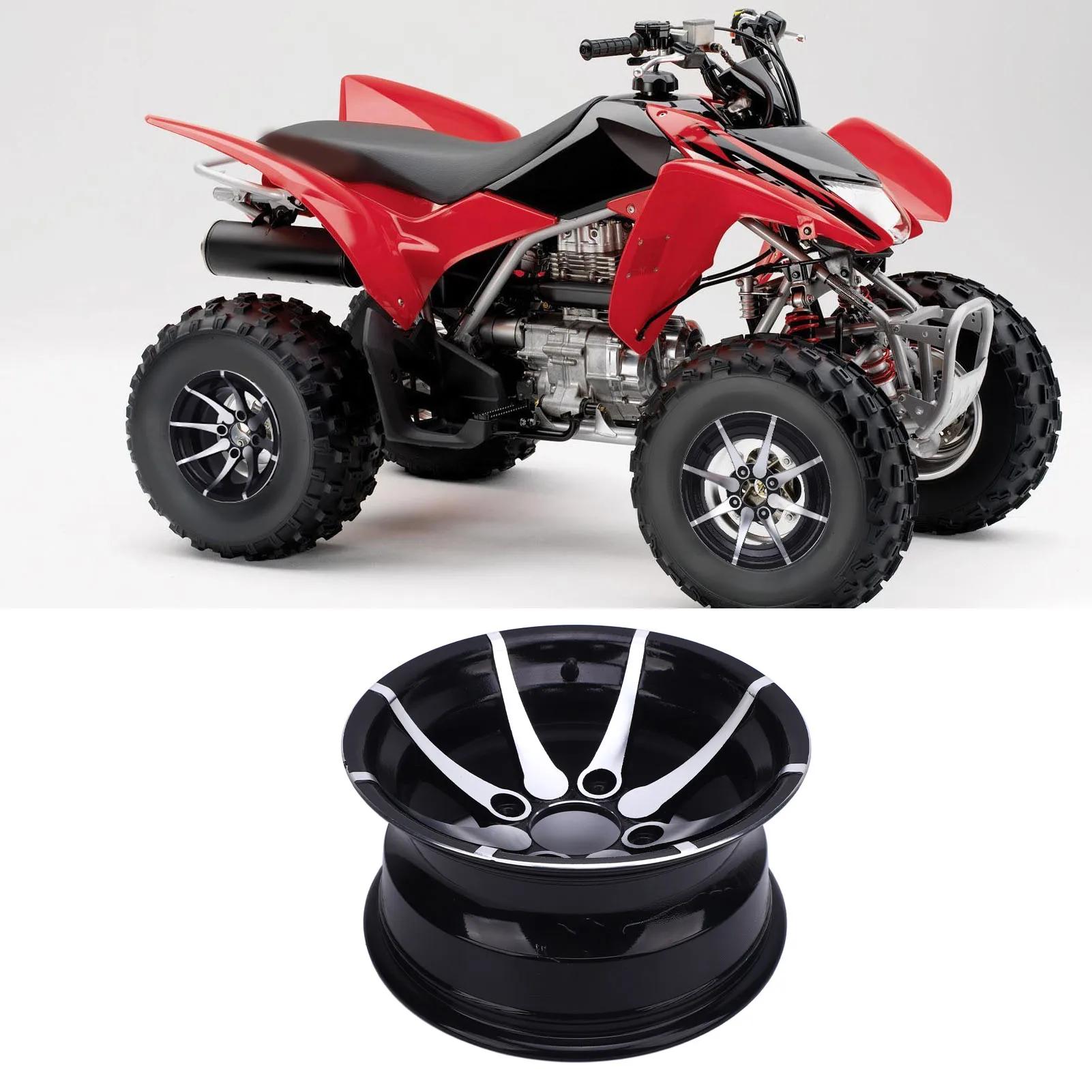12 Inch ATV Wheel Rim 25X8-12 High Performance Aluminum Alloy Rim for Go Karts  Carts Quad Bikes ATV Replacement Wheel Rim nero