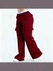 Cross-Border Fashion Solid Color Casual Loose Straight-Leg Pants