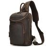 High Capacity Leather Chest Bag For Men Crossbody Bag Single Shoulder Bagpack Man Leather Travel Chest Bag Pack Genuine Leather