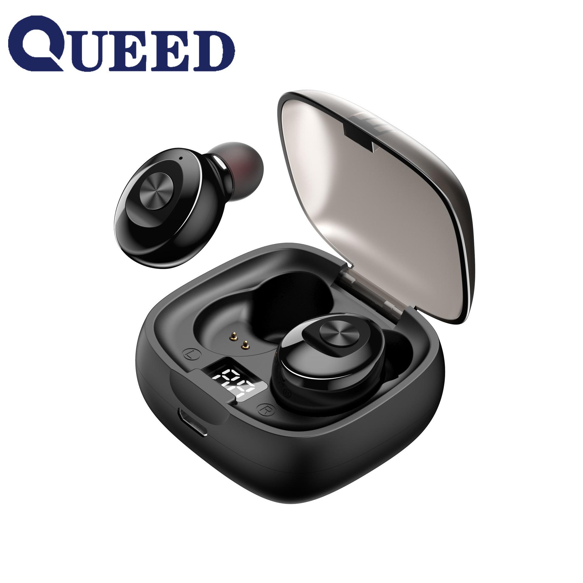 

Bluetooth-гарнитура с цифровым дисплеем, спортивные беспроводные стереонаушники TWS 5.0 чёрный