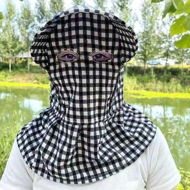 Cappello da Sole alla Moda da Donna con Mascherina - Stile Pescatore per la Raccolta del Tè Primavera/Estate, Protezione UV, Trendy per Dirette Streaming.
