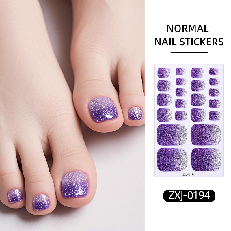 New Summer Glossy Pink Gradient Toenail Stickers, Perfect for Beachy Girls, Trending Nail Art Stickers.