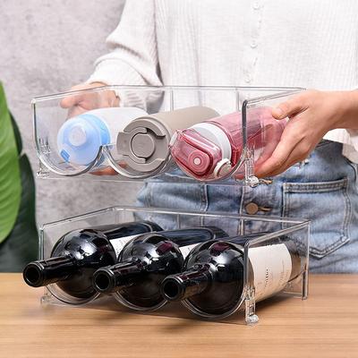 Transparent Wine Rack,Stackable Bottle Storage Holder for Cabinet Fridge,Multi-functional Bottle Organizer Racks for Display