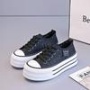 2026 New Women Lace Casual Shoes Fashion Hot Sale Platform Canvas Shoes Summer Breathable Versatile Women Flat Shoes Tenis Mujer