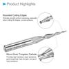 Tapered Ball Nose End Mill, 0.5mm Radius 6mm Shank 10 Degree Angle, Micro-Grain Carbide 2 Flutes Milling Cutter CNC Router Bit - (Applications: for
