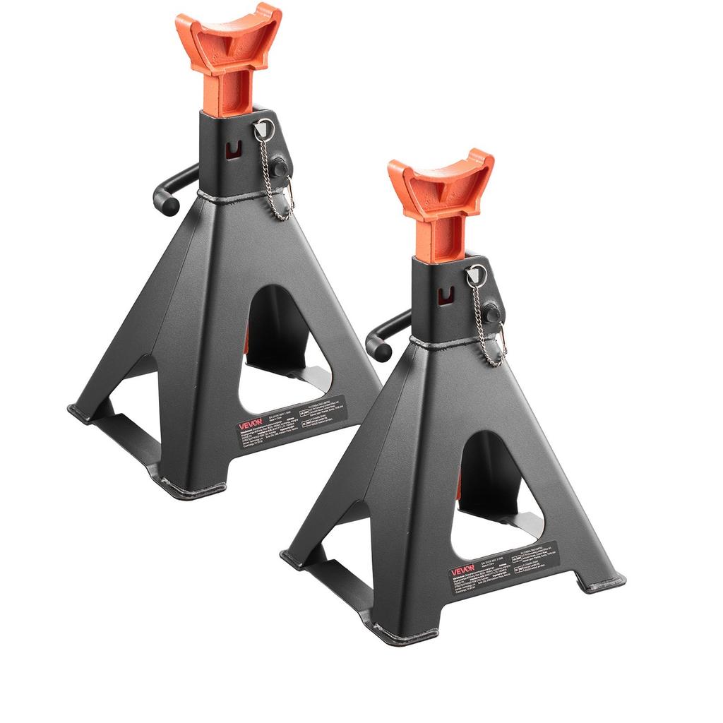Jack Stands, 6 Ton (13,000 lbs) Capacity, 370-580 mm Adjustable Height, Heavy Duty Steel Jack Auto Stands with Double Locking, for Lifting RV, Small