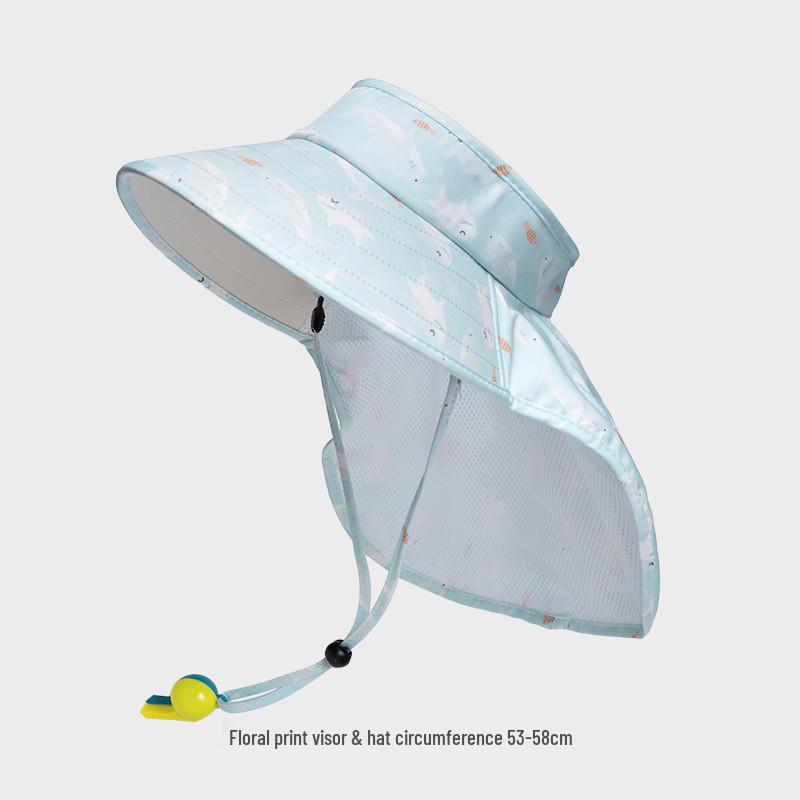 Children's Sun Visor Hat with Neck Protection - UV Protection, Summer Outdoor Hat for Boys and Girls