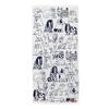 Marushin Lisa Larson Bath Towel - 'Sketch Dog' Pattern, 100% Cotton, Soft and Highly Absorbent