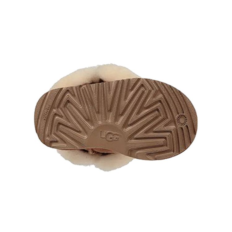 UGG Kids  Bailey Button II Sheepskin Thick Warm Durable Shock Absorbing Non-Slip Snow Boots Kids Boots Chestnut-Brown 1017400T-CHE