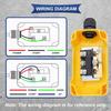 Xiatiosann DC 12V Dump Trailer Remote Control Waterproof Momentary Control Switch for Tipping Electric and Lifting Platforms with Fork Connectors